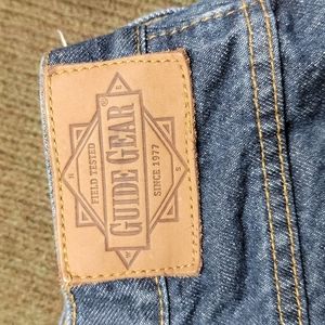 Sz 20, Flannel lined dk blue jeans.  Guide Gear